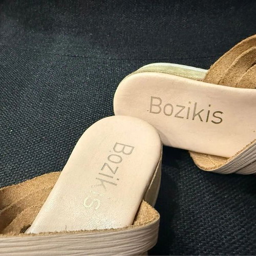 Bozikis sandals size 36 beige like new