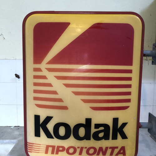 Kodak vintage double-sided illuminated sign used