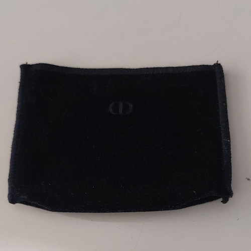 Dior dark blue velvet pouch case like new, 10x8 cm