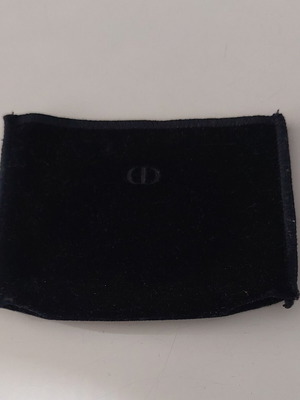 Dior dark blue velvet pouch case like new, 10x8 cm