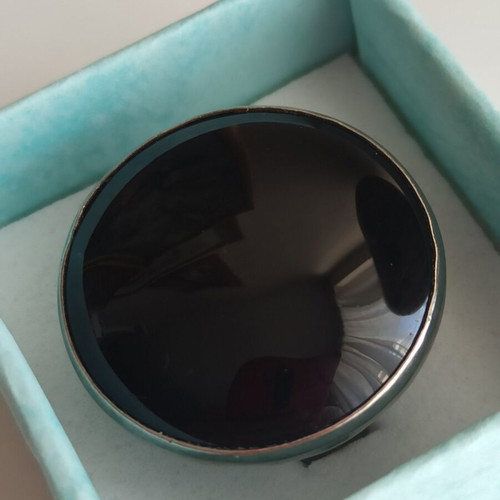 Women's 925 silver ring with black onyx like new