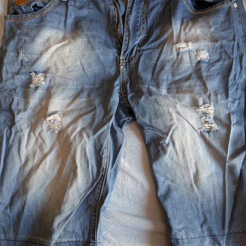 Men's denim bermuda shorts new, size 36, blue