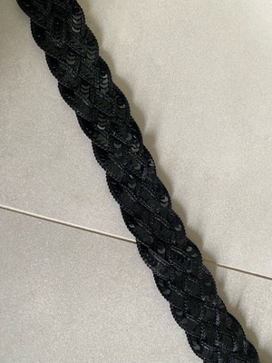 Sequin belt black like new, adjustable, vintage