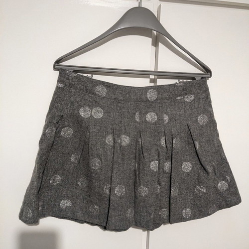 H&M skirt like new, short winter style, Divided series, gray silver
