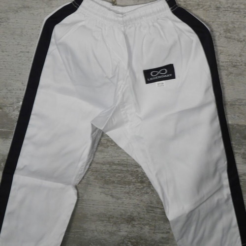 Legendary Taekwondo Dobok Set White with Black Stripe new