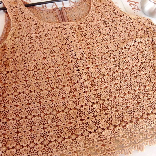 Acme summer blouse like new, size XL 42, brown