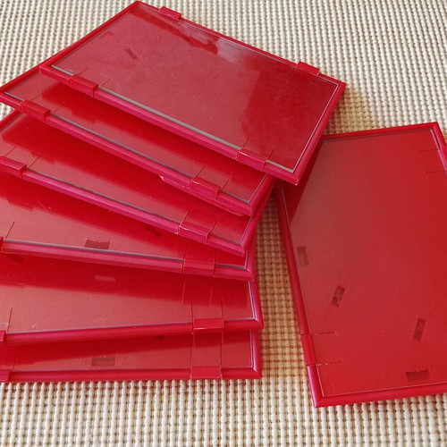 Plastic children's photo frames in red, like new