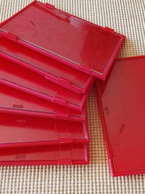 Plastic children's photo frames in red, like new