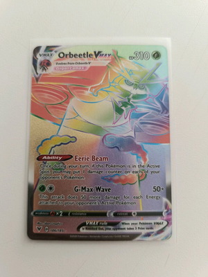 Pokémon Orbeetle Vmax Card 186/185 like new