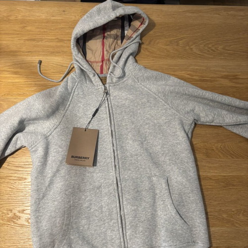 Burberry gray zip-up hoodie for boys 12-15 years