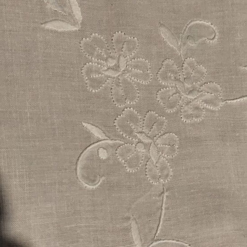 Linen tablecloth with lace and embroidery, unused, 2x1.60 with 6 napkins