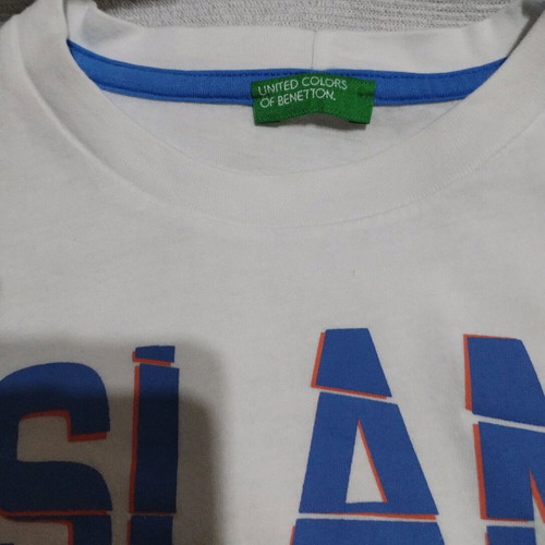 Benetton white t-shirt like new for 13-14 years old
