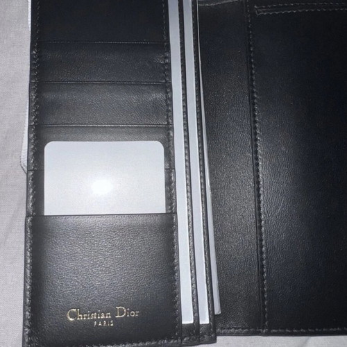 Dior Saddle Leather Wallet like new, black