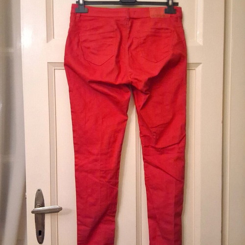 Calliope red elastic high-waisted skinny fit jeans size M