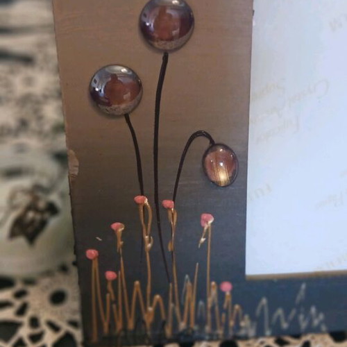 Handmade photo frame used, vertical and horizontal
