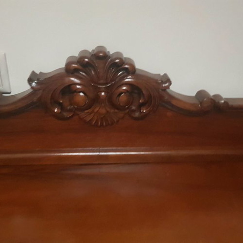 Handmade buffet used, solid walnut wood