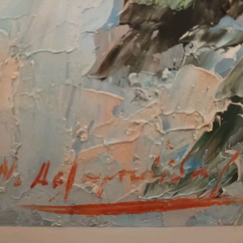 Painting used, authentic, signed