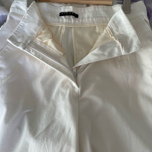 Sisley cropped pants white like new, size S