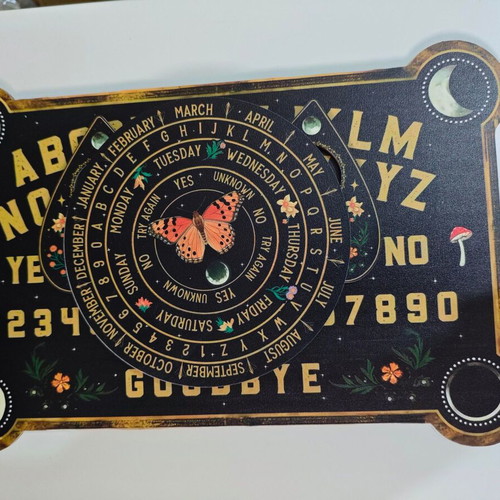 Vintage Ouija board like new with butterfly and moon phases