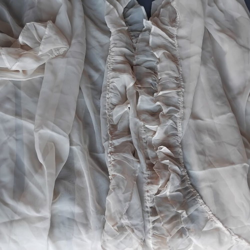 Set of two cream beige curtains