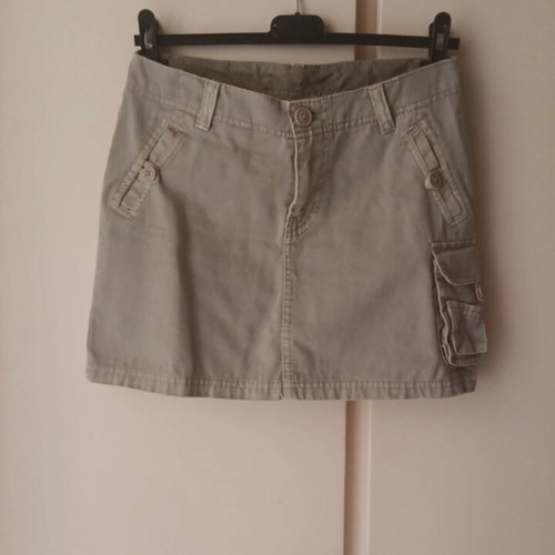 Denim mini skirt TEX size M 38 beige like new