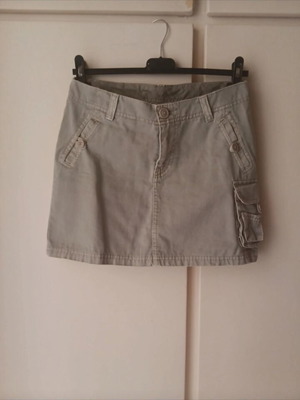 Denim mini skirt TEX size M 38 beige like new