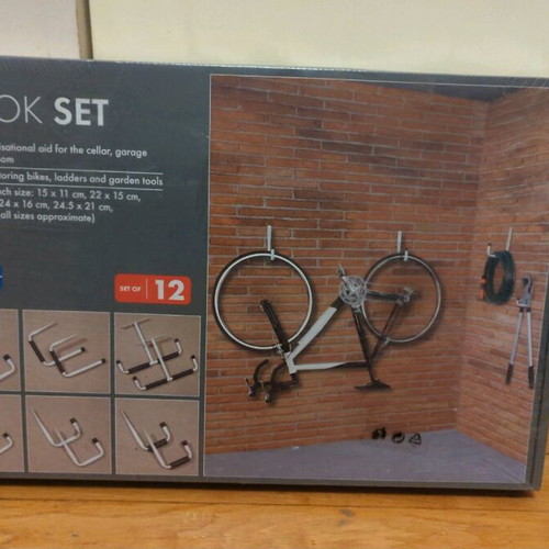 Hook set new, 12 pieces, steel tubes with sandblasting