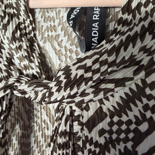 Nadia Rapti long dress medium, like new, white and brown