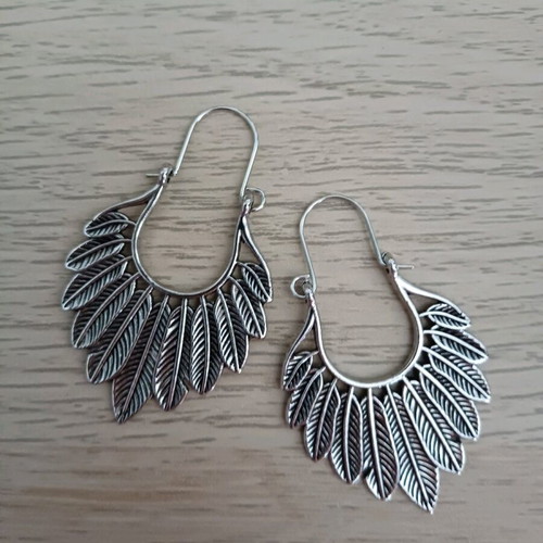 Boho earrings new stainless steel silver