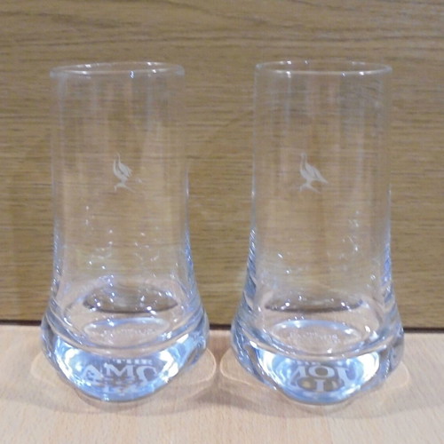 Famous Grouse Scotch Whisky set of two used tall promotional glasses