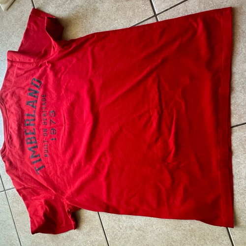Timberland red t-shirt like new, size M