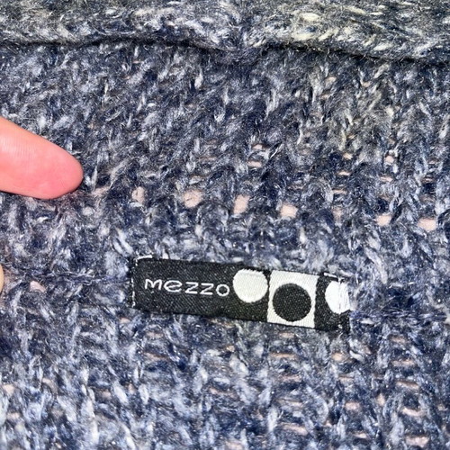 Knitted gray poncho like new Mezzo Uomo