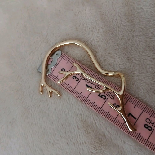 Ear cuff gold-colored stainless steel new