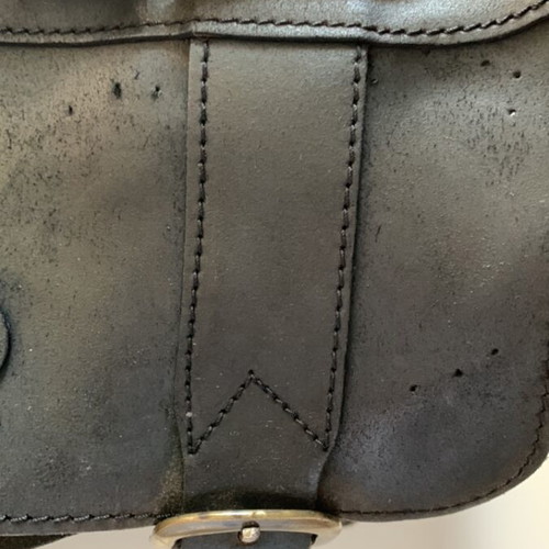 Kouros leather shoulder bag used, black