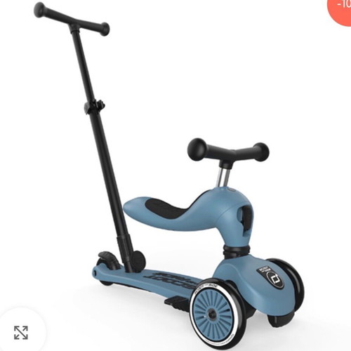 Scoot & Ride Highwaykick 1 Push and Go Tricycle with Seat, Blue