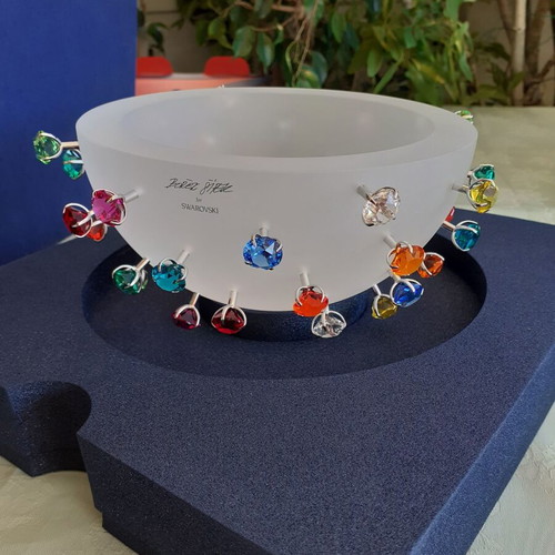 Swarovski Apollo Bowl collectible Borek Sipek new with multicolored stones