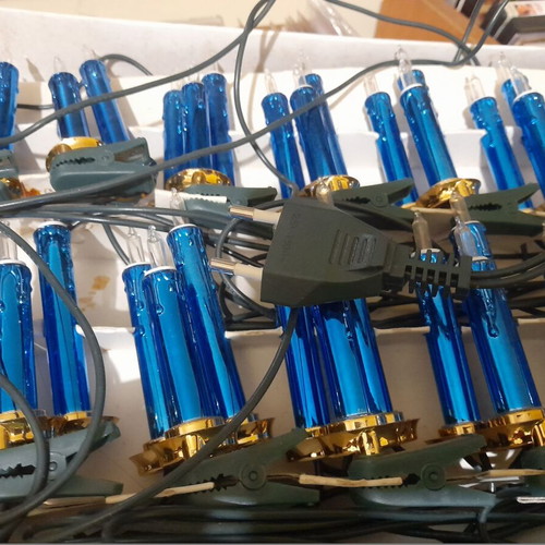Candle lights new, pack of 48, blue with white light