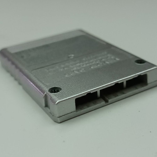 PlayStation 2 (PS2) memory card silver like new