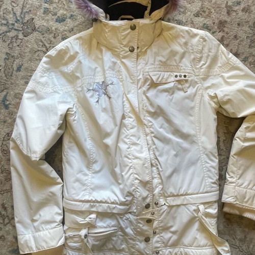 White Chiemsee jacket like new, size M, with embroidered details