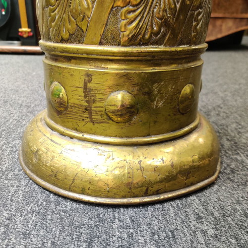 Antique brass umbrella stand used