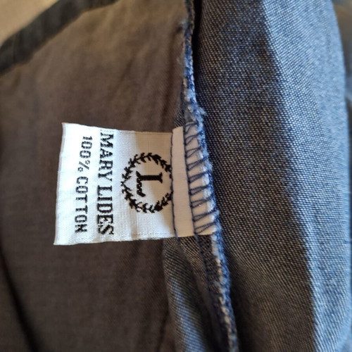 Mary Lides Denim Jacket with Zipper and Rhinestones like new, size S