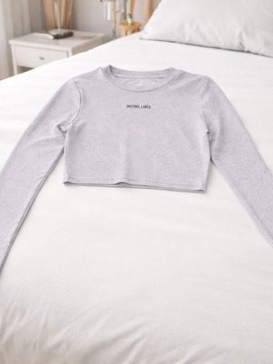 Short women's blouse new, gray color, size M