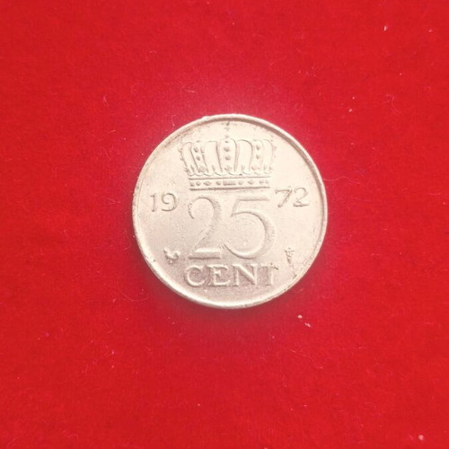Netherlands 25 Cents Coin used