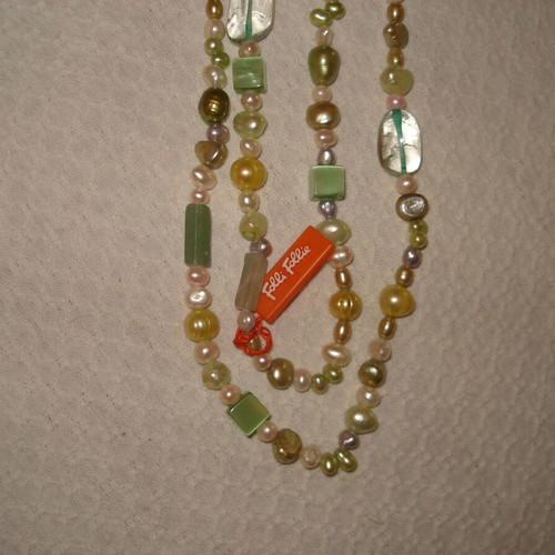 Folli Follie women's necklace with multicolored pearls 250cm like new