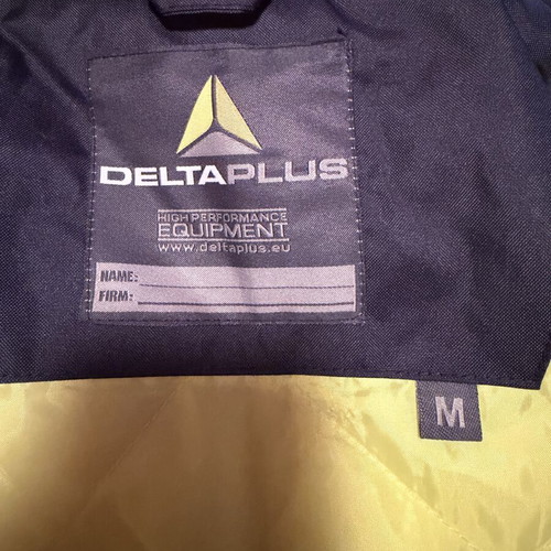 Delta Plus work jacket hi-vis yellow black fleece sleeves new
