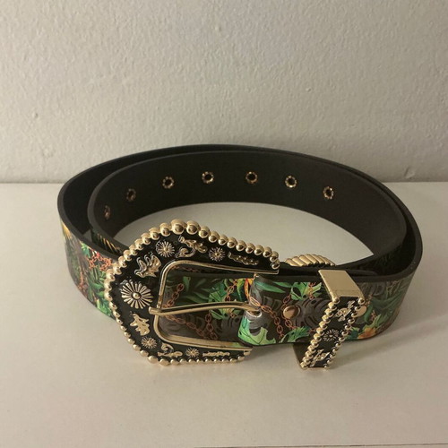 Belt with Parrot Pattern new, multicolored, size 115