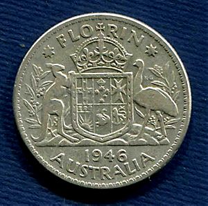 AUSTRALIA  1 ασημένιο φλορίνι 1946