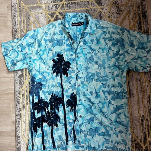 Trespass men's short sleeve shirt size S used, blue