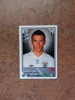 Panini Superleague 2012-2013 αυτοκόλλητο Νο308 Εργκίς Κατσε ΠΑΟΚ καινούργιο