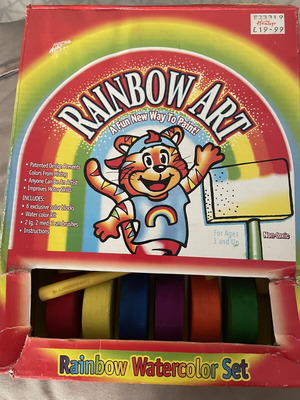 Rainbow Art watercolor set with 6 brushes